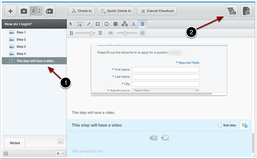 embedding a video in screensteps